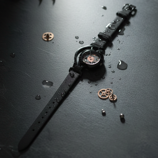 Apple-Shaped Analog Watch (Midnight Black) | Unique Quartz Statement Watch for Men & Women